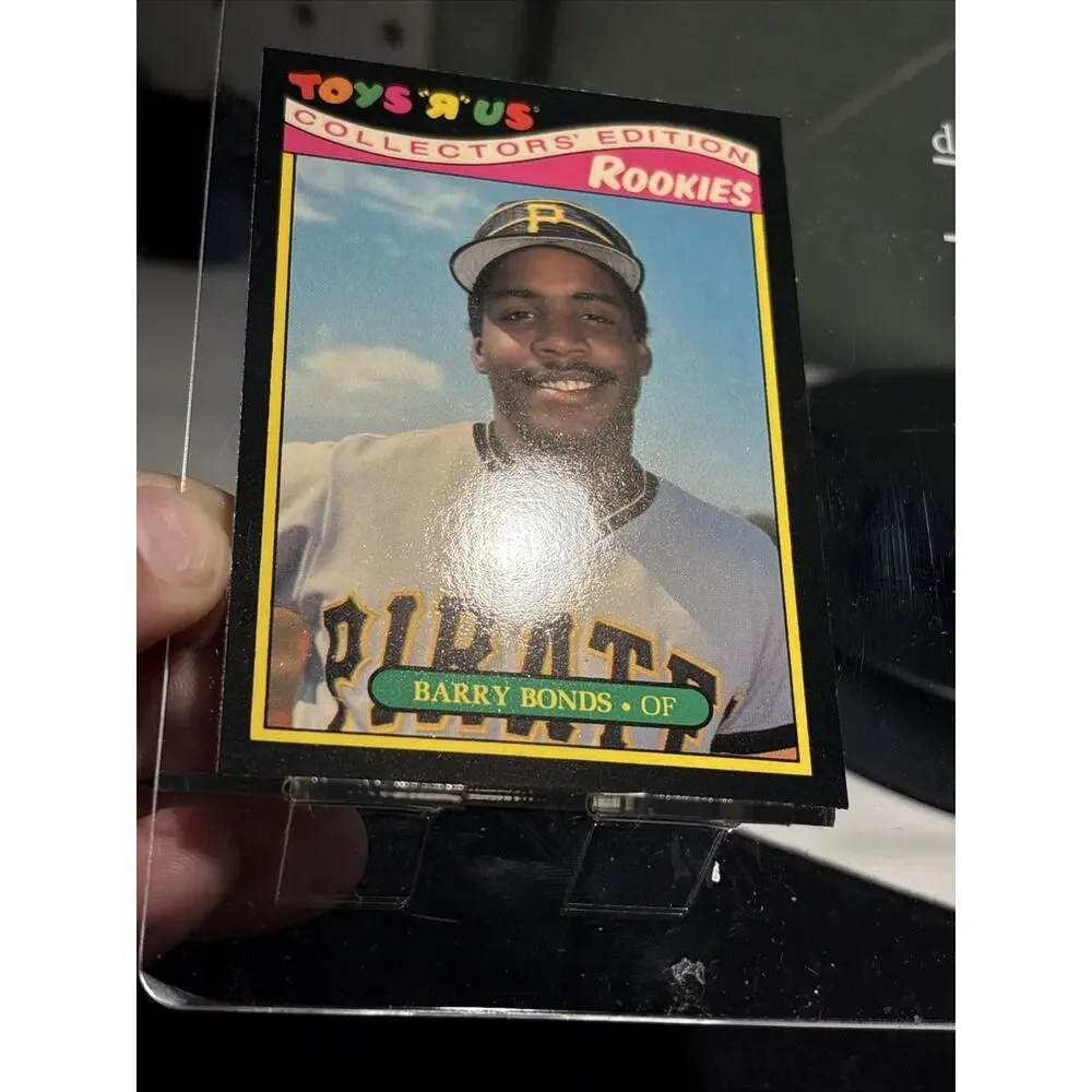 4 Baseball Cards Barry Bonds Rookie Lot Topps, Fleer, Toys R Us Mint